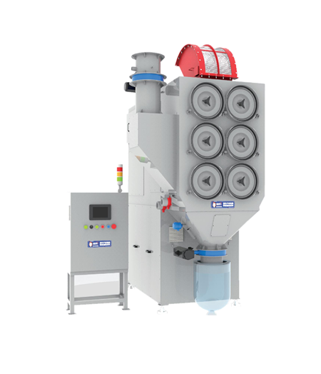 新氧器臻防XAQP-MVEX系列臥式中壓脈沖反吹防爆除塵器，可有效處理新能源鋰電生產領域中投料混合環節產生得粉塵。